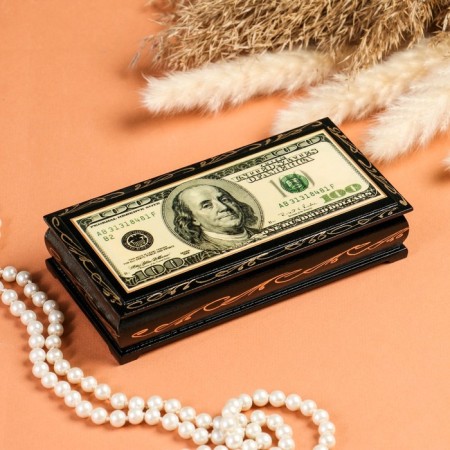 Casket - Barrier "dollar", 8.5 × 17 cm, lacquer miniature