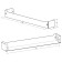 Metal shelf 500x78 mm for storage on a perforated panel, black