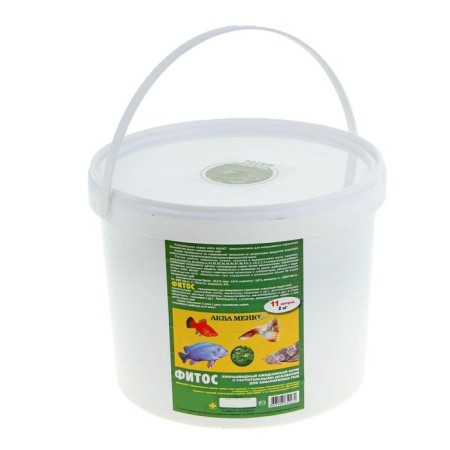 Feed Aqua menu "Fitos" for fish, bucket 11 l, 2 kg