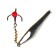Brountry Vertical Winter Lucky John Double Blade with a chain and a tee, 4.5 cm, sg blister