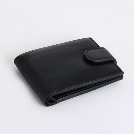 Male purse on the button, black color-3