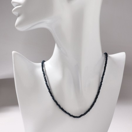Buses Rondel faceted "Agat" under the sapphire, 44 cm-3