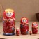 Nesting doll "Anastasia", red handkerchief, 5 doll, 16 cm