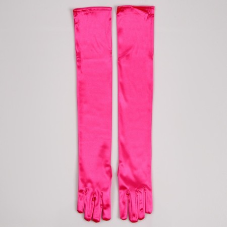 Carnival accessory - 55cm gloves, fuchsia color-3