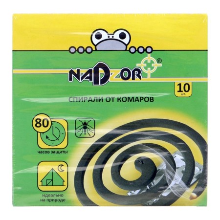 Spirals from mosquitoes "Nadzor", black, 10 pcs