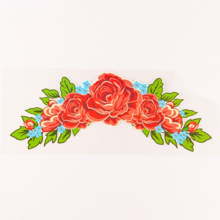 Thermalrotransfer "roses", central, reduced, 22 x 8.7 cm, set of 10 pcs.