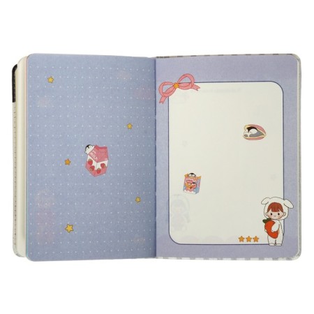 Gift notebook, A6, 100 sheets, a colored block, with a curly knife on a magnet, "anime", mix-7