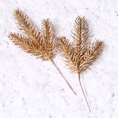 Decor "spray spruce gold", set 2 pcs., Size 1 pc. - 17 × 7 cm-1