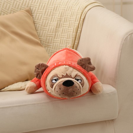 Soft toy "pugs in a T -shirt", 50 cm, red color-2