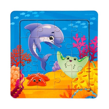 Puzzle "Sea World", 14 cm x 14 cm-1