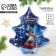 A plate in the form of a Christmas tree "Magic moments", 16.5x19.5 cm