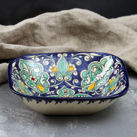 Salennik Rishtan ceramics "Flowers", 19 cm, mix-1