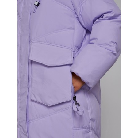 Coat insulated winter female, size 42, purple color-10