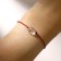Bracelet of desires "Mount Crystal" on the burgundy thread, the length is regulated, 11 cm