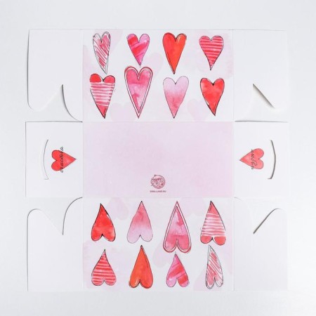 Capcake box, confectionery packaging, 2 cells "Love", 16 x 8 x 10 cm-3