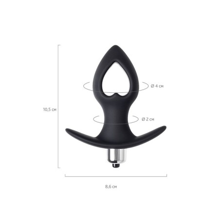 Anal vibrovalter extensor Popo pleasure by toyfa cordis s, silicone, d = 4 cm, 10 cm, color is black-5