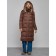 Coat insulated winter female, size 48, color dark brown