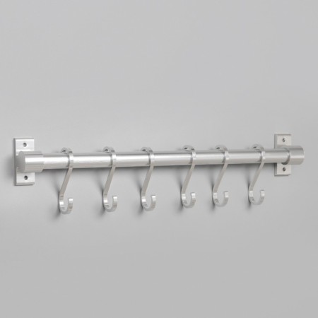 Twohind holder, 40 cm, 6 hooks, aluminum-1