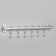 Twohind holder, 40 cm, 6 hooks, aluminum