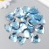 Decor for creativity plastic "Rhinestones heart. Light blue" set of 30 pcs 2.5x2.5 cm