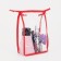 Lightning cosmetic bag, red/transparent color