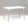 Table on wooden legs Hy-T04, white, size 120x80x74 cm