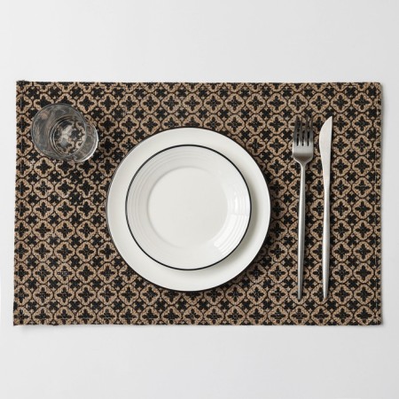 Serving napkin on the Wenzel table, 44.6 × 29.5 cm, black color