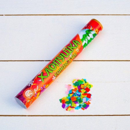Claper Clap with confetti and serpentine, 20 cm-2