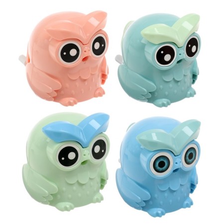 Mechanical sharpener with container "owl", mix-3