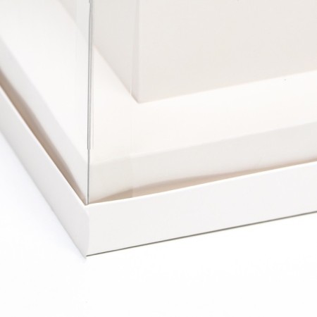 Box for flowers with a vase and PVC windows, folding, 16 x 23 x 16 cm, white-2