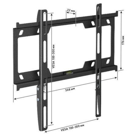 Holder F3616-B Black 22 22 "-47" Max.25kg. Wall fixed-1