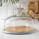 A dish for serving with a heaven lid, D = 30 cm, bamboo, glass, color mix