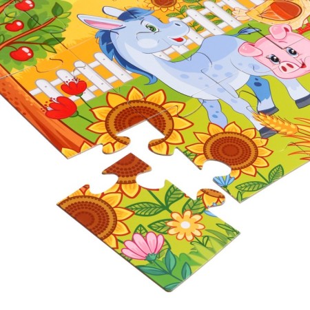 Floor puzzle "on the farm", 32 elements-5