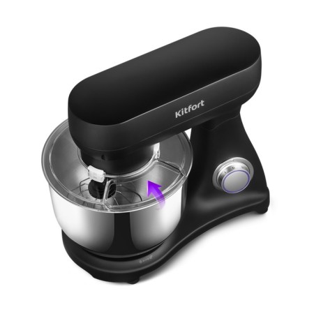 All-metal planetary mixer KitFort KT-3076, 1800 W, 6 l, 6 + pulse mode, 3 nozzles, cord 1 m-4