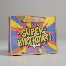 Gift Craft horizontal package, packaging, Super Birthday, S 15 x 12 x 5.5 cm