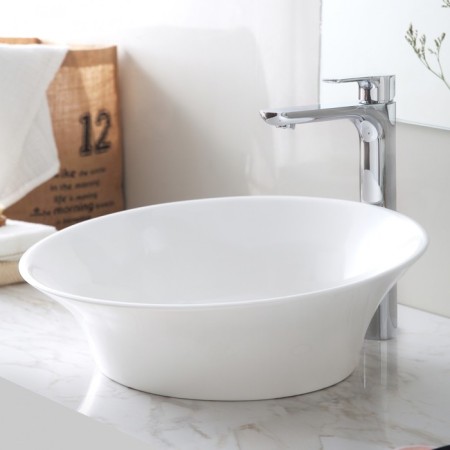ABBER STEIN AS2607 shell, 460x460x168 mm, artificial stone, white