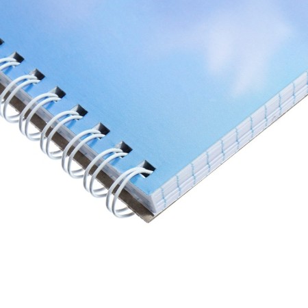 Notepad A4, 80 sheets in the cage on the crest "Office", cover coated cardboard, hard substrate, mix-1