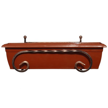 Balcony color stand, 47 × 21 × 19 cm, metal, bronze color-1