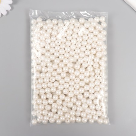 Set of beads "pearls" d 10 mm, 250 gr, white-2