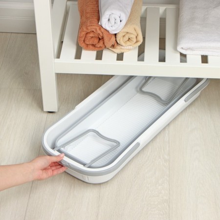 Folding harvesting bucket, 63 × 25 × 20 cm (bottom 53 × 17 cm), color gray color-7