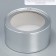Makarun box, confectionery packaging tube with a window, silver, 12 x 12 x 5 cm