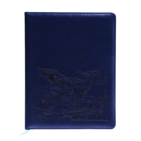 School diary, grade 5-11, PVC Cover "Motorcycle", blue
