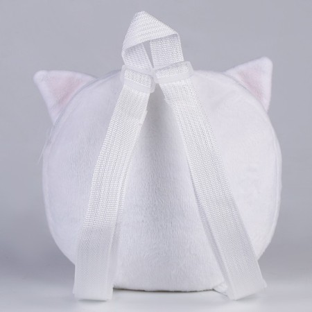 Baby backpack for a girl "cat", plush, white color-3
