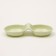 Double plastic bowl 2 x 160 ml, 24 cm x 11.5 cm x 3 cm, green