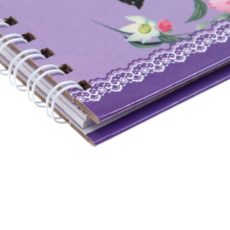 Notebook Gift Book on the lock, A6+, 50 sheets, line, "Flowers", mix-3