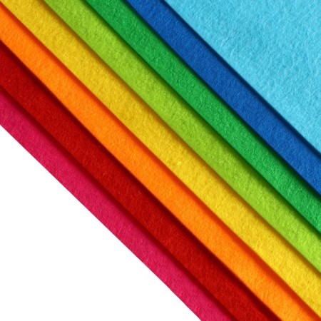 Color felt set, thick-2 mm, A4 format, soft, 8 sheets, 8 colors, bright colors-4