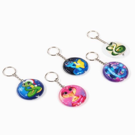New Year's keychain with a flashlight for the keys "New Year: New Year" mix, 5 x 10 cm-3