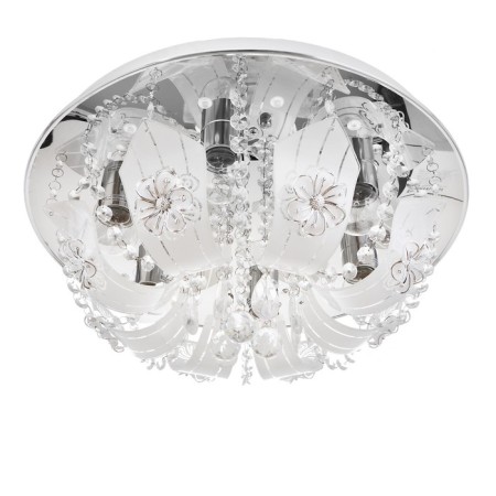 Economic Service chandelier with PDU "Barensa", 6x40W E27, chrome 45x45x25 cm-6