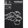 The connective ring is double, non-incompetent 0.9 cm (set 50 g, ± 310 pcs.) SM-1028, silver color