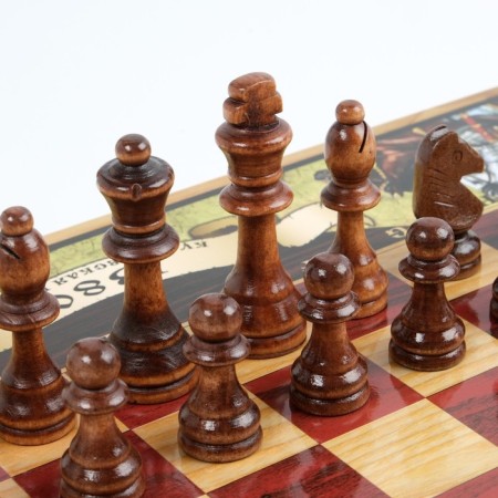 Board game 3 in 1 "Kulikovo Battle": chess, checkers, backgammon, wood, 50 x 50 cm-5